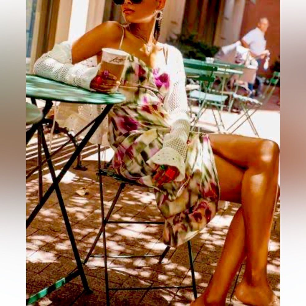 Cider Blur Floral Print Dress NWT